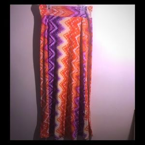 Girls multi colored maxi skirt
